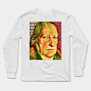 Georg Wilhelm Friedrich Hegel Snow Portrait | Georg Wilhelm Friedrich Hegel Artwork 15 Long Sleeve T-Shirt